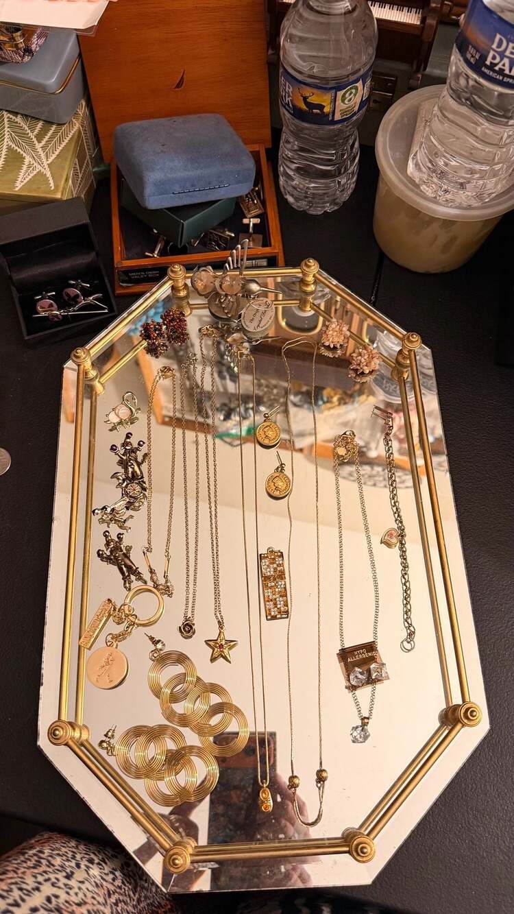 Vintage Gold Tone Costume Jewelry Lot